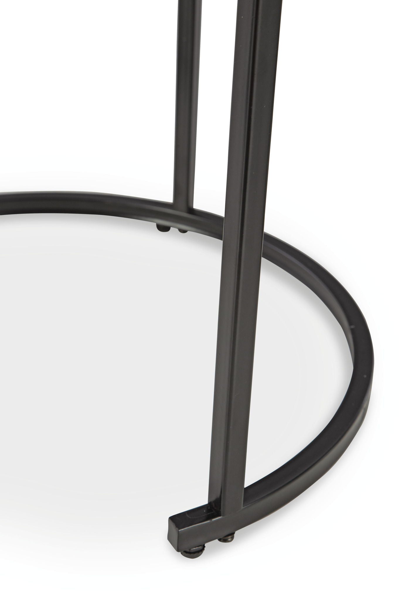 Jusmour - Occasional Nesting Table (Set of 4) - Black / White, alternate view 4 with faux leather