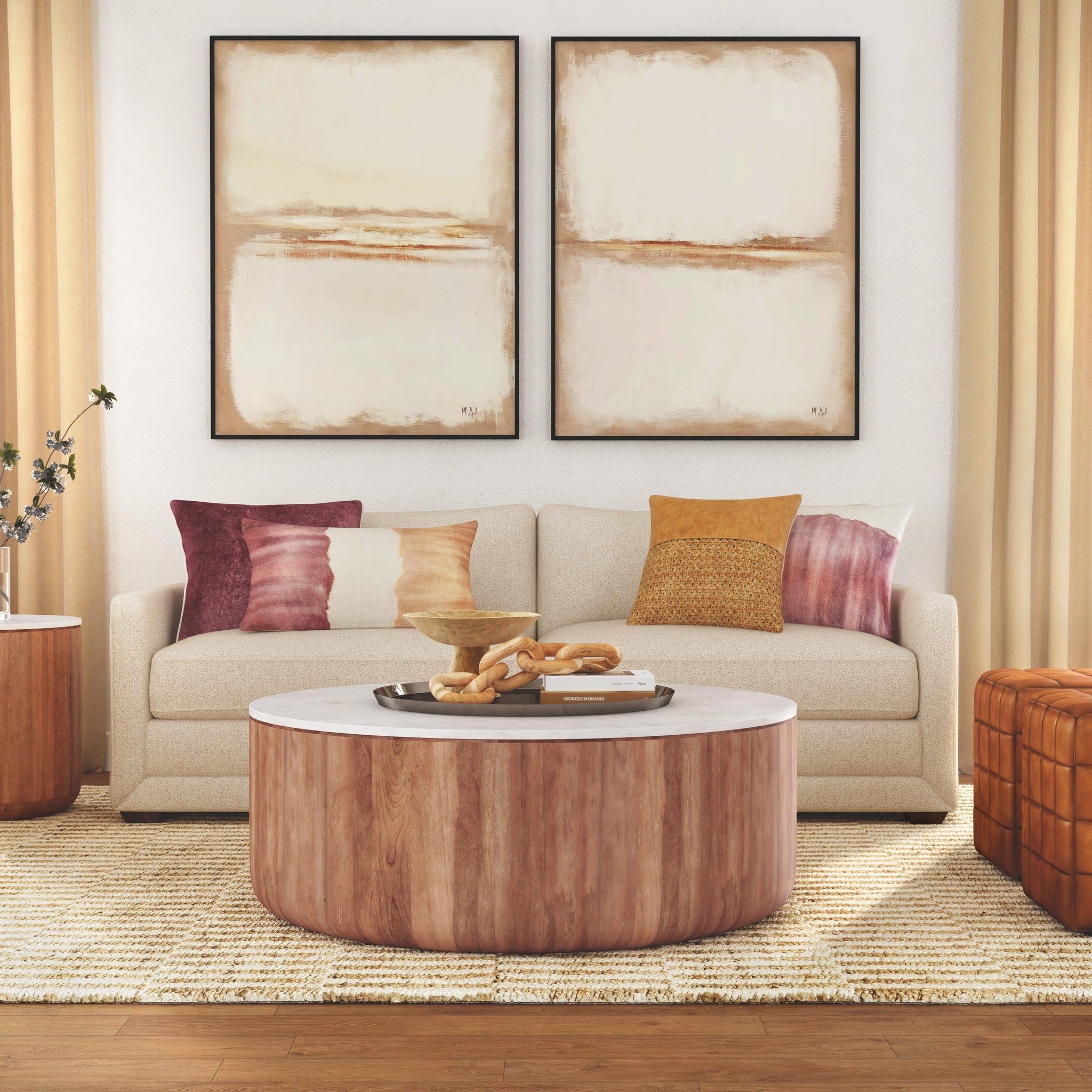 Josie - Round Table, alternate view 8 with wood construction