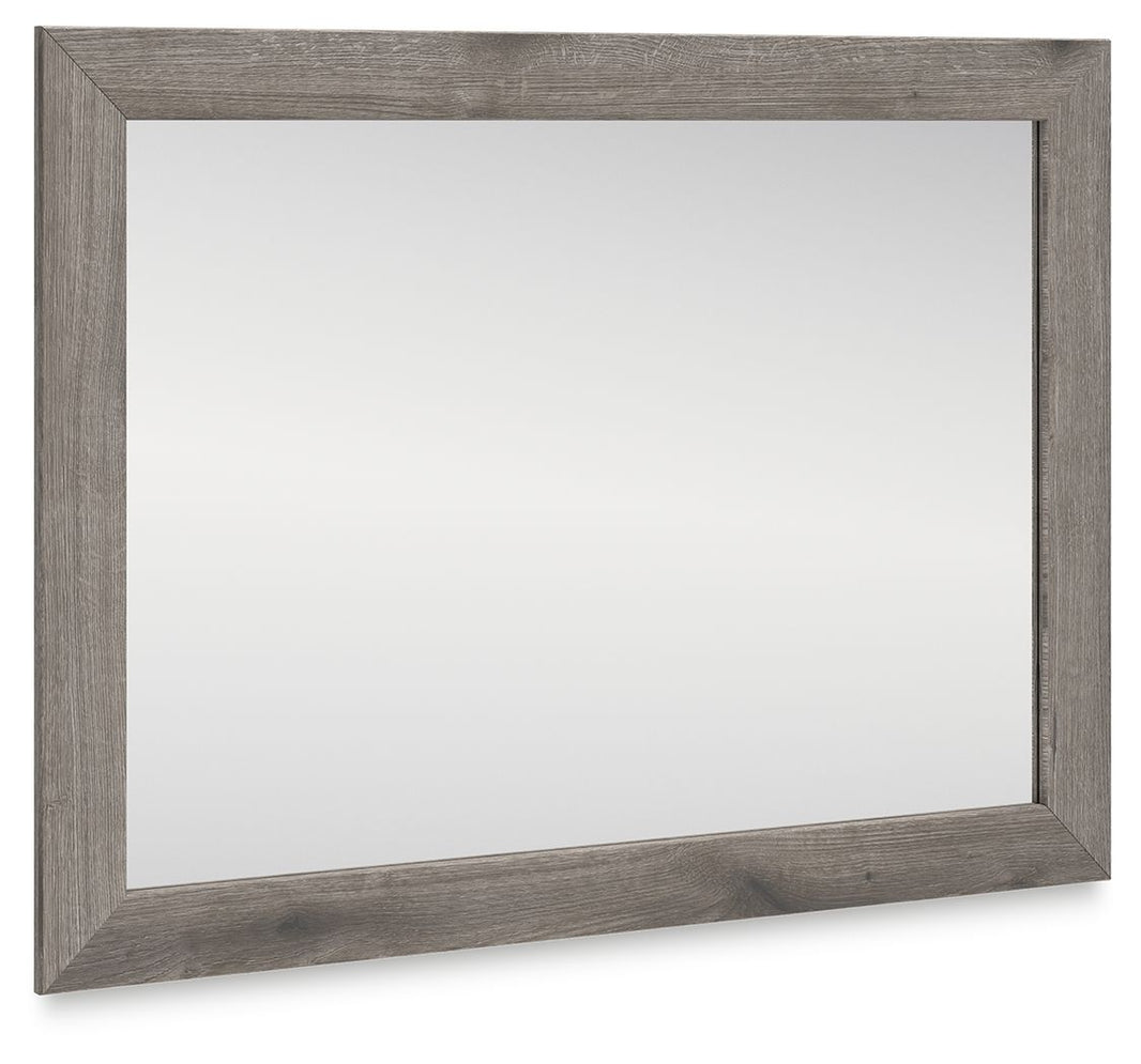 Graystorm - Bedroom Mirror - Brown Gray, product view with engineered wood
