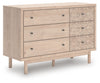 Arloster - Six Drawer Dresser, product view with wood construction
