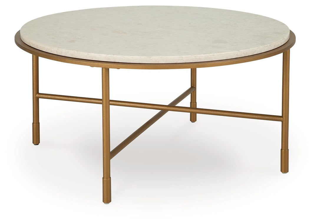 Alben - Round Table, alternate view 2 with marble