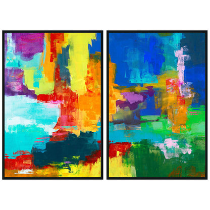 Seascape - 60" x 40" Painting By Buddy Whitlock (Set of 2) - Black, product view