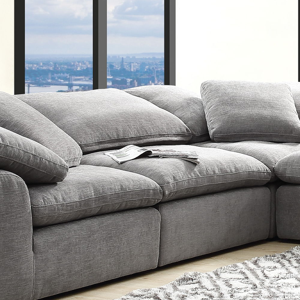 Naveen - Modular Armless Chair, alternate view 8 with linen fabric