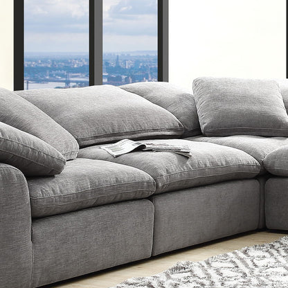 Naveen - Modular Armless Chair, alternate view 8 with linen fabric