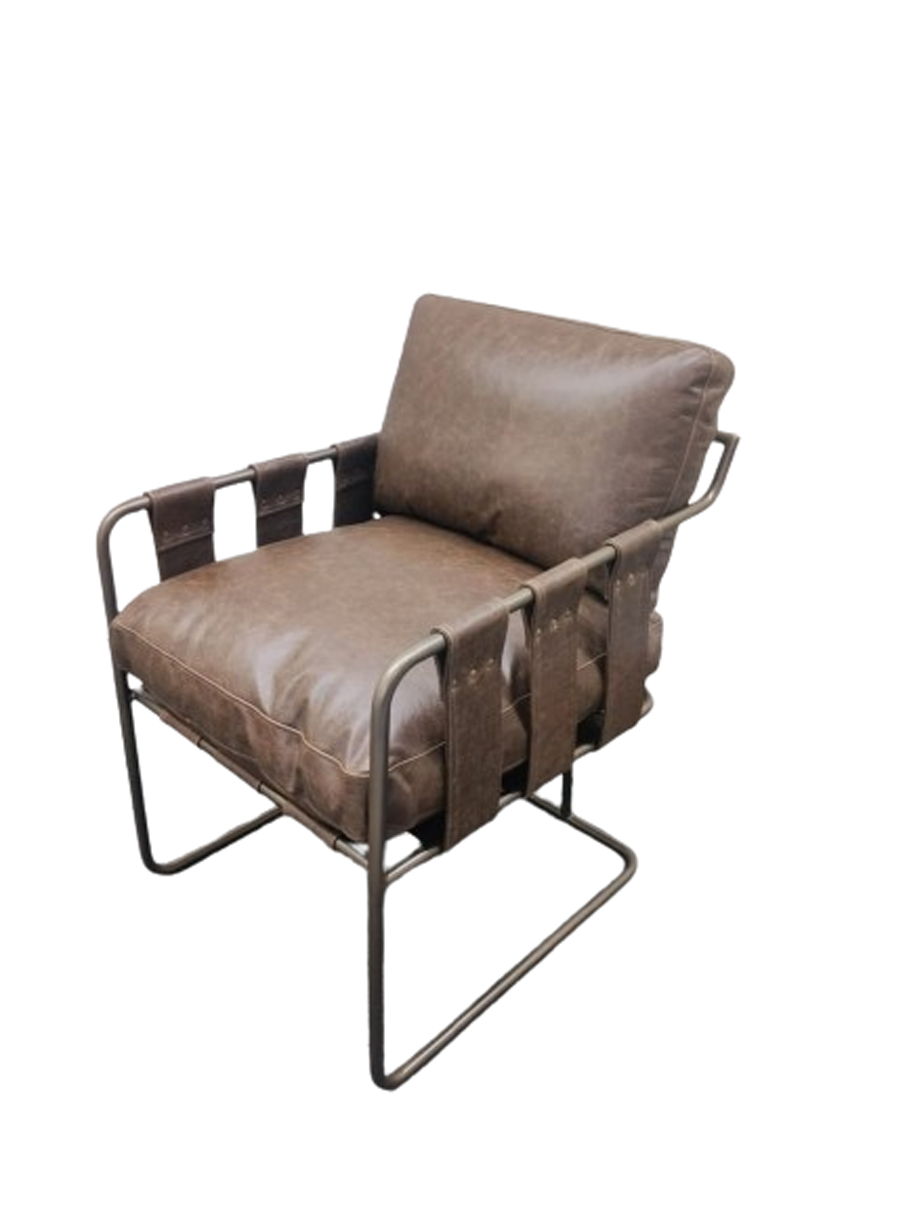 Strapling - Leather Dining Chair, alternate view 3 with top-grain leather