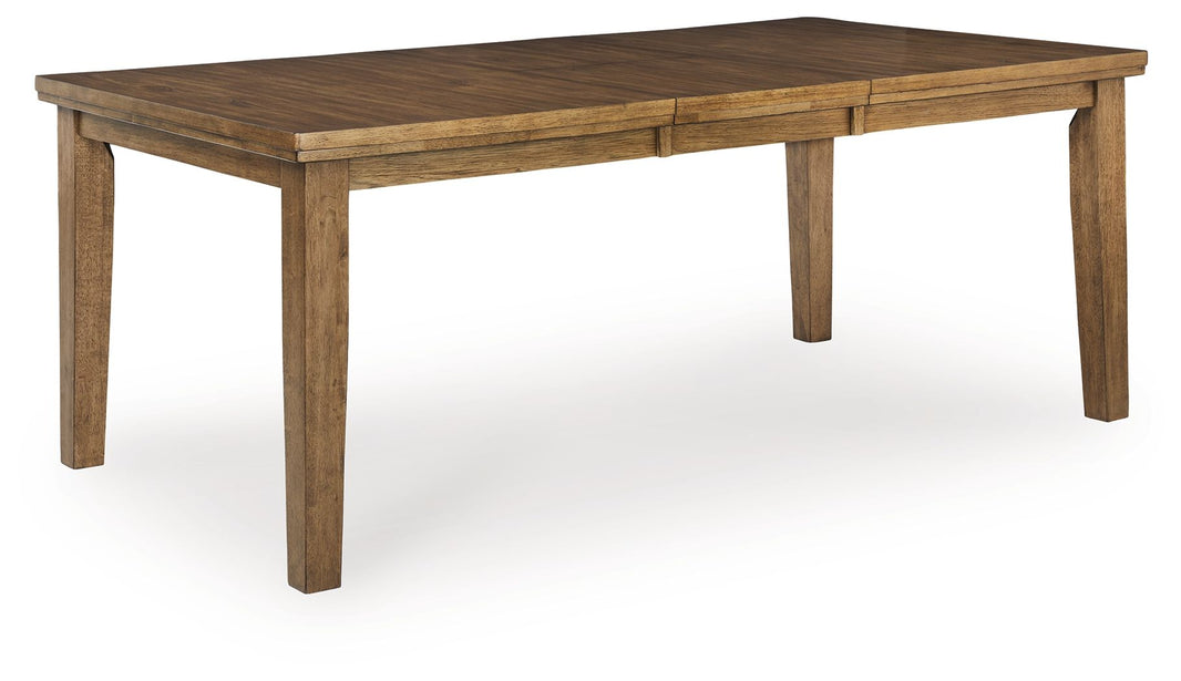 Urbinforte - Dining Room Butterfly Extension Table - Light Brown, product view with wood construction