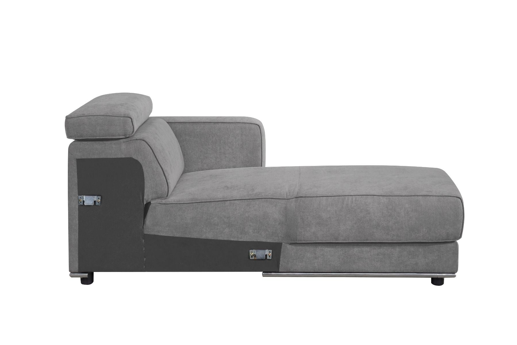 Alwin - Modular Rf Chaise - Dark Gray Fabric, alternate view 3