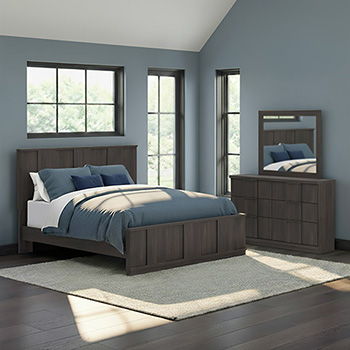 Shaehartin - Bedroom Mirror - Dark Brown, product view with engineered wood