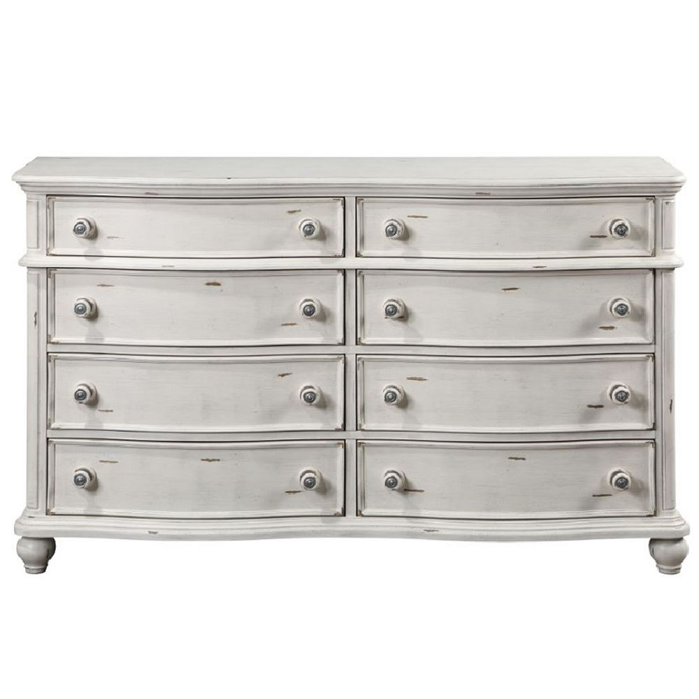 Jaqueline - Dresser - Antique White, alternate view 3 with wood construction