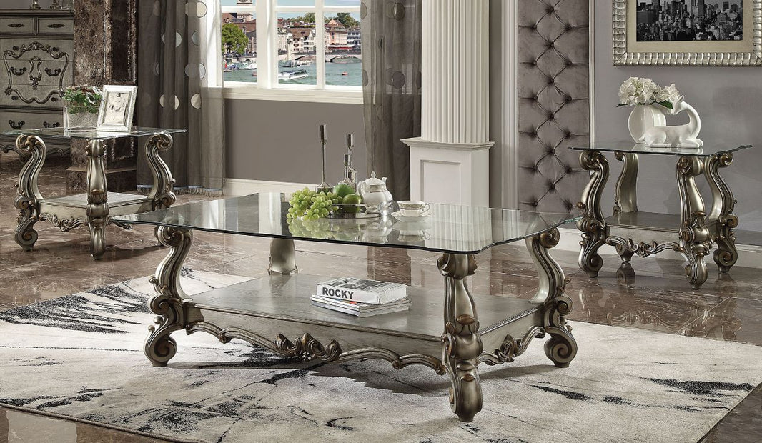 Versailles - Vintage Coffee Table, alternate view 2 with glass