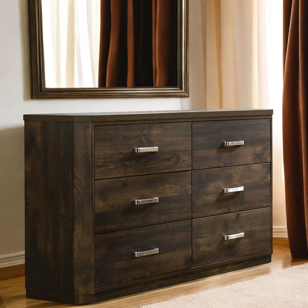 Elettra - Dresser - Rustic Walnut, alternate view 2 with wood construction