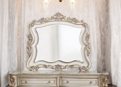 Gorsedd - Mirror - Golden Ivory, alternate view 6 with wood construction