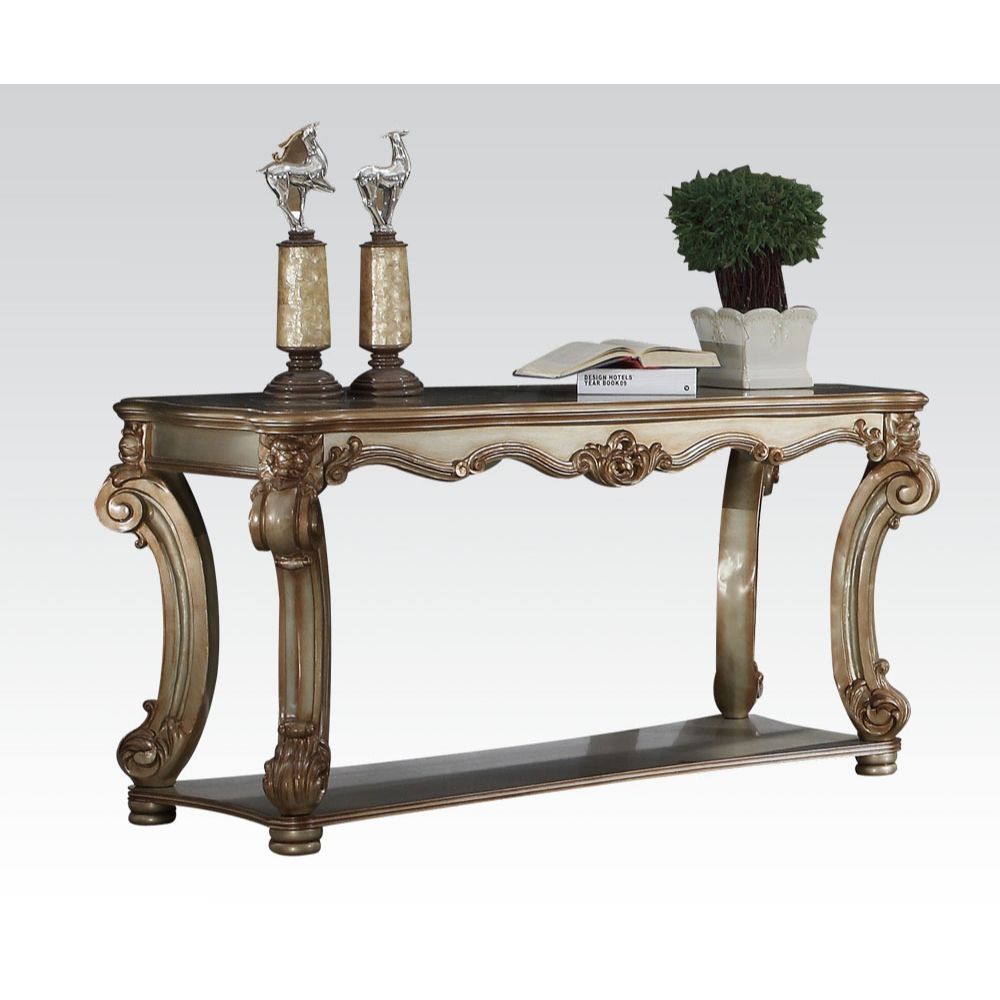 Vendome - 58" Sofa Table - Gold Patina, product view with engineered wood