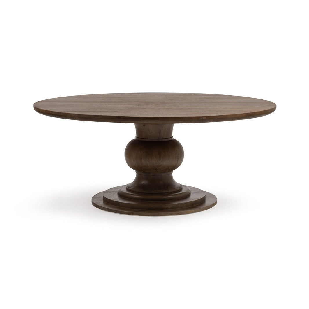 Hera - Round Dining Table, alternate view 2 with wood construction