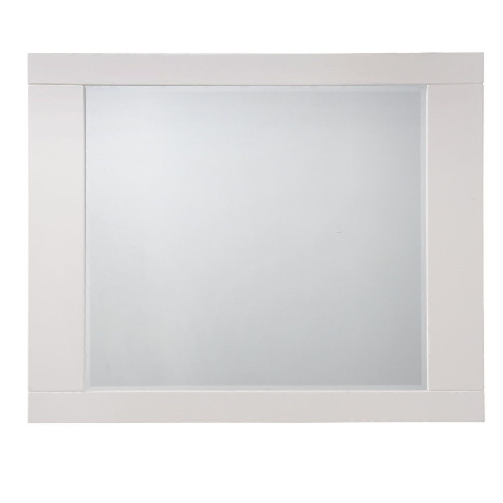 Naima II - Mirror - White High Gloss, alternate view 2 with wood construction