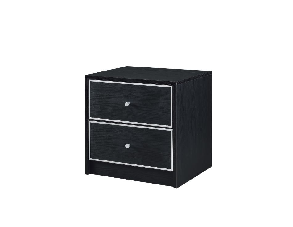 Jabir - Accent Table - Black & Silver, product view with metal