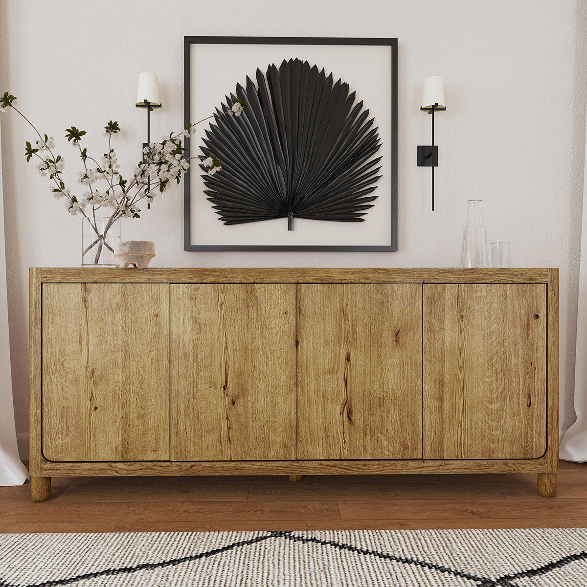 Orlando - 4 Door Sideboard, alternate view 9 with wood construction