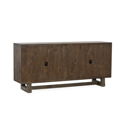 Lyra - 4 Door Buffet - Smoke Brown, alternate view 5 with wood construction