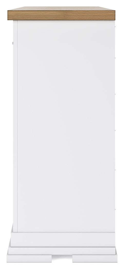 Ashbryn - Dresser - White / Natural, alternate view 6 with wood construction