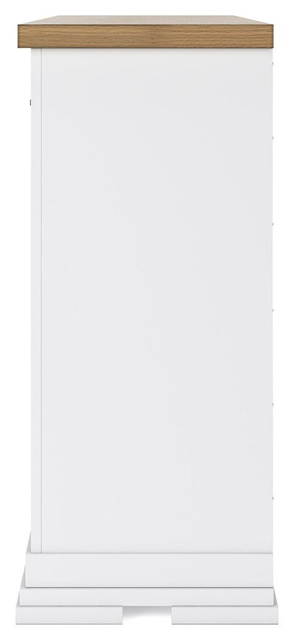 Ashbryn - Dresser - White / Natural, alternate view 6 with wood construction