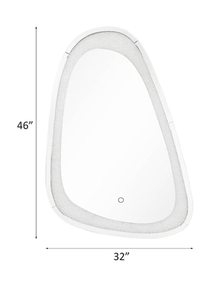 Noralie - 46" Accent Mirror With LED - Mirrored & Faux Diamonds