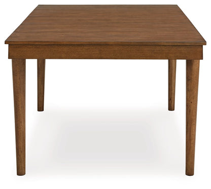Lyncott - Rectangular Dining Room Extension Table - Brown, alternate view 5 with wood construction
