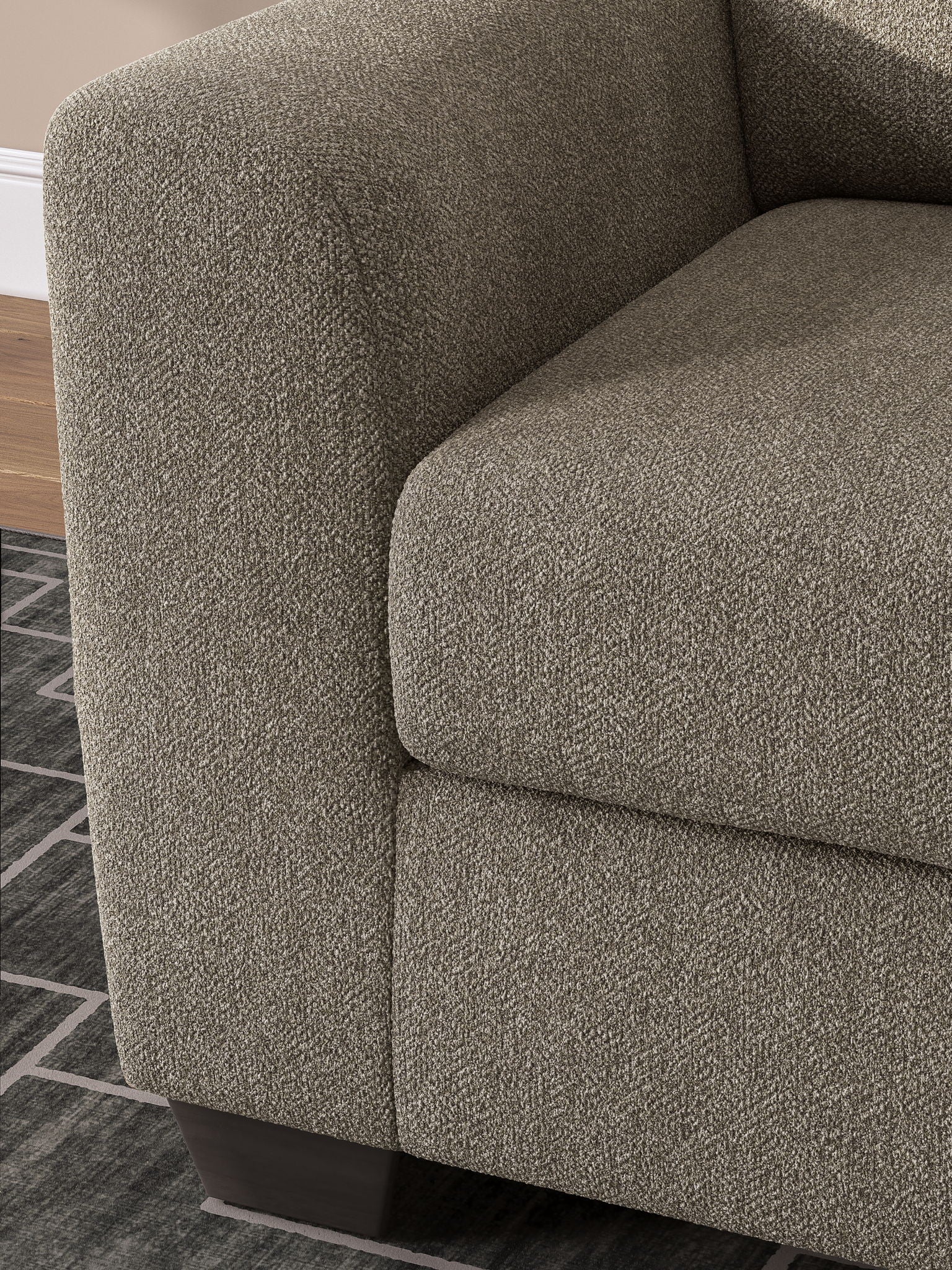 Triston-Peaks - Chair And A Half - Suede, alternate view 6 with polyester fabric