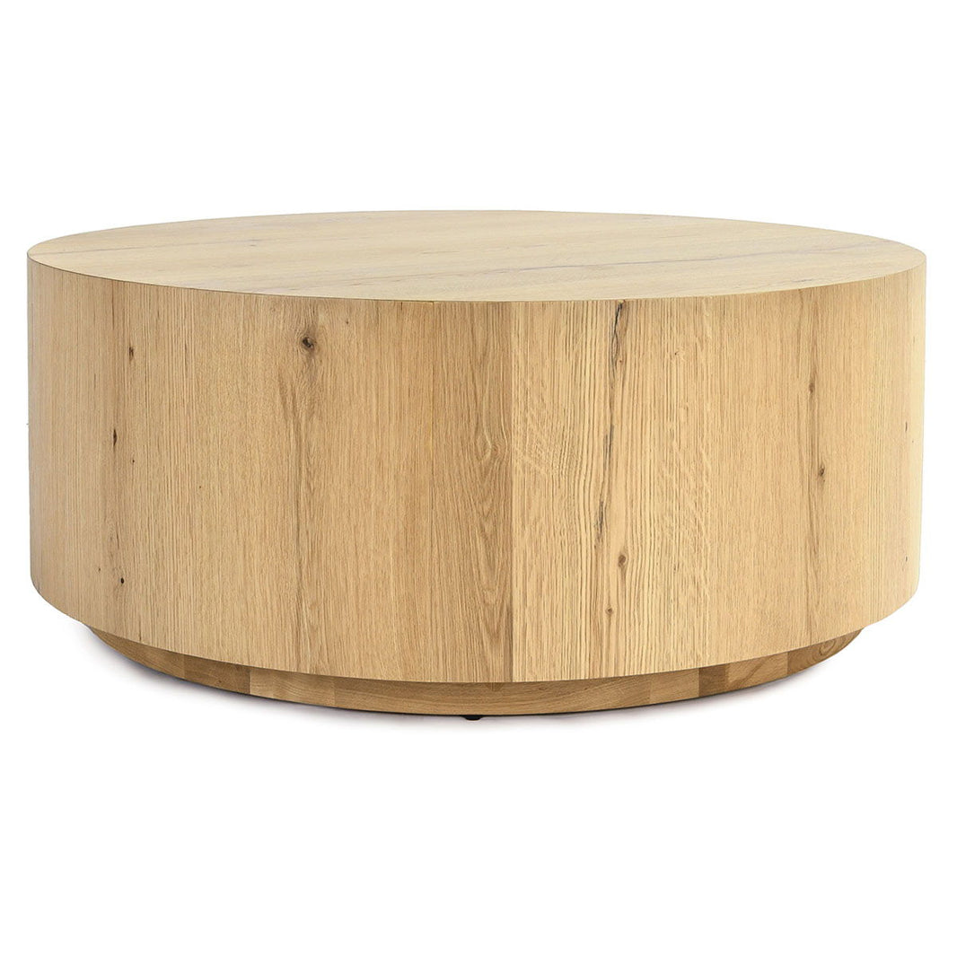 Layne - Round Coffee Table With Casters, alternate view 2 with wood construction