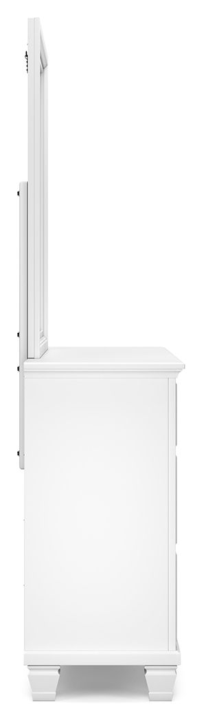 Fortman - Dresser And Mirror - White, alternate view 7 with wood construction