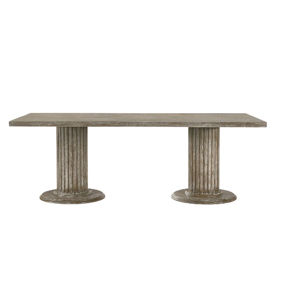 Gabrian - 31" Dining Table - Reclaimed Gray, alternate view 6 with wood construction