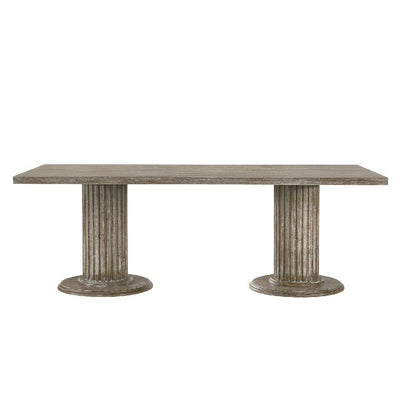 Gabrian - 31" Dining Table - Reclaimed Gray, alternate view 6 with wood construction