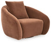 Yahya - Swivel Accent Chair, product view with velvet upholstery