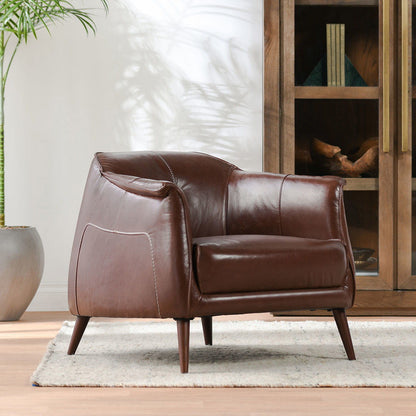 Martel - Club Chair, alternate view 5 with top-grain leather