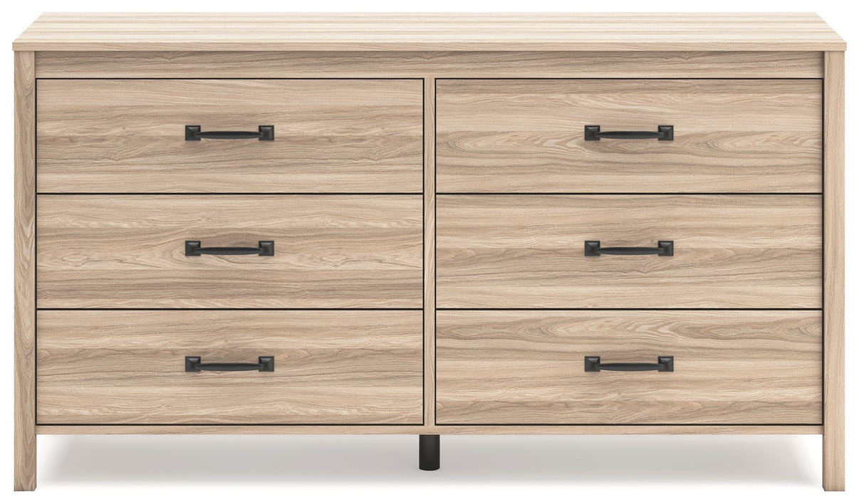 Battelle - Six Drawer Dresser - Tan, alternate view 5 with engineered wood