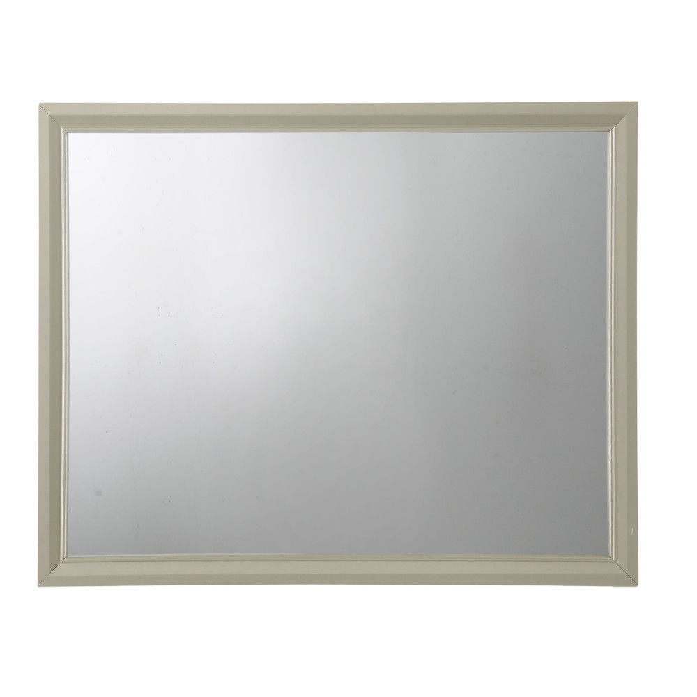 Carine - Mirror - Champagne, alternate view 2 with wood construction