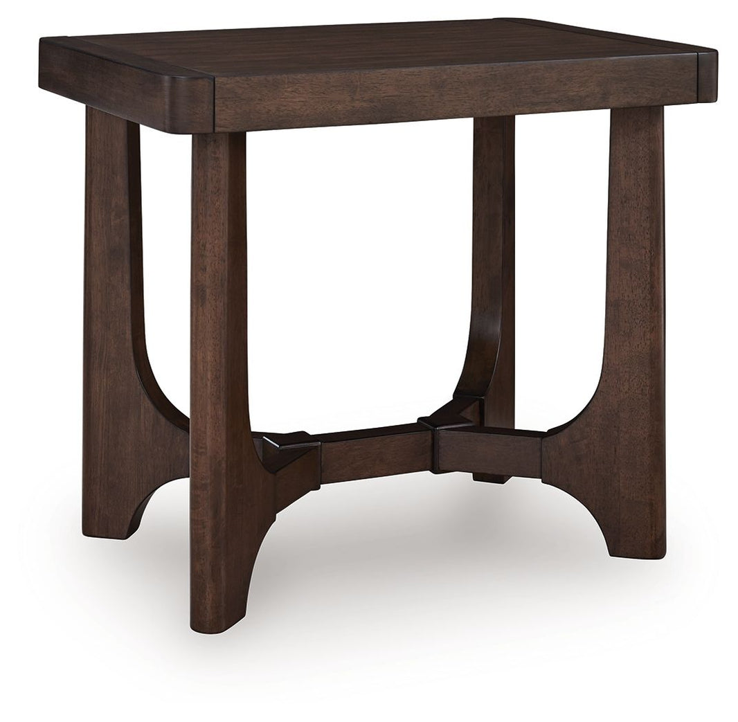 Korestone - Rectangular Cocktail Table, alternate view 2 with wood construction