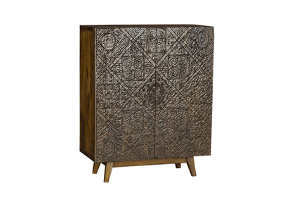 Calvary - Console Table - Gray Stone & Walnut, alternate view 2 with wood construction