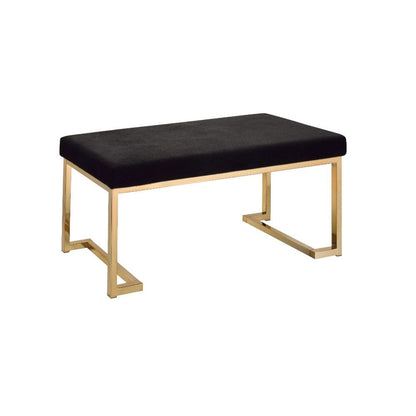 Boice - Bench - Black Fabric & Champagne, alternate view 4 with polyester fabric