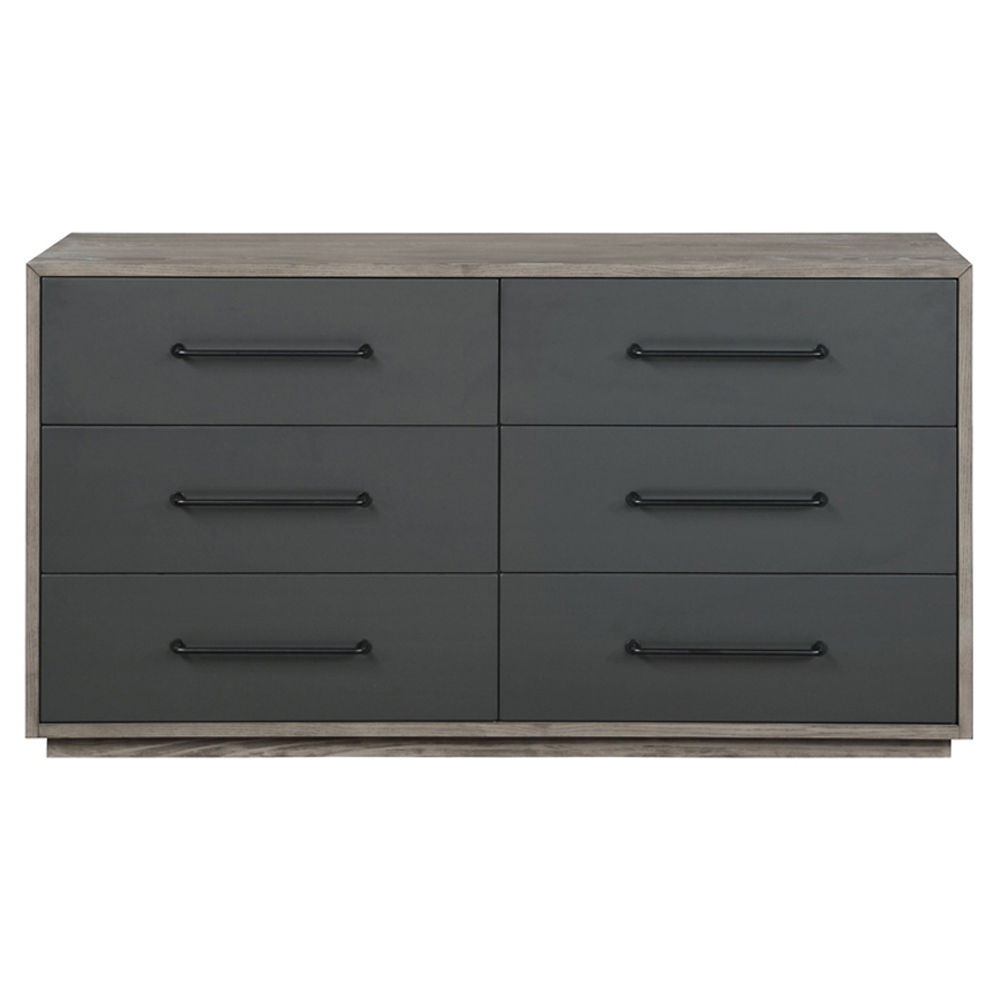 Estevon - Dresser - Gray Oak, alternate view 4 with wood construction