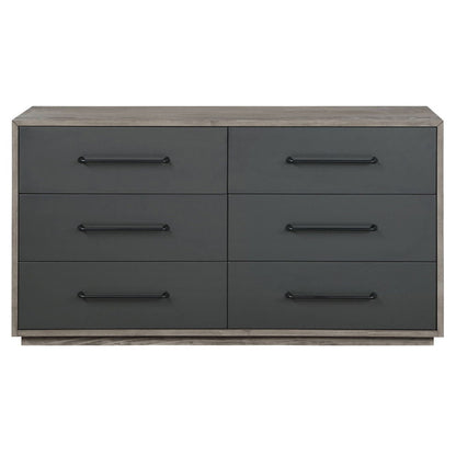 Estevon - Dresser - Gray Oak, alternate view 4 with wood construction