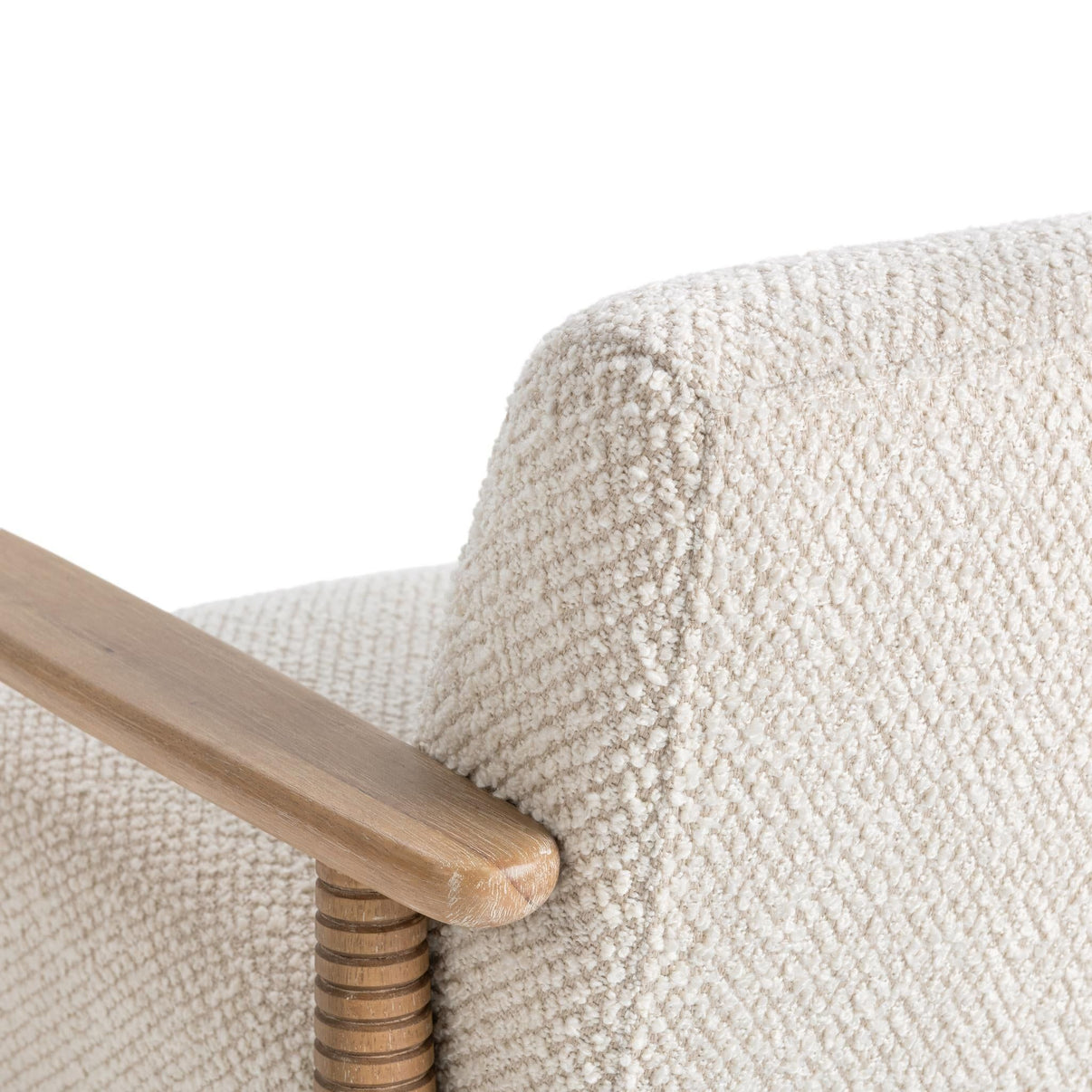 Caprice - Accent Chair - Light Beige / Natural, alternate view 3 with polyester fabric