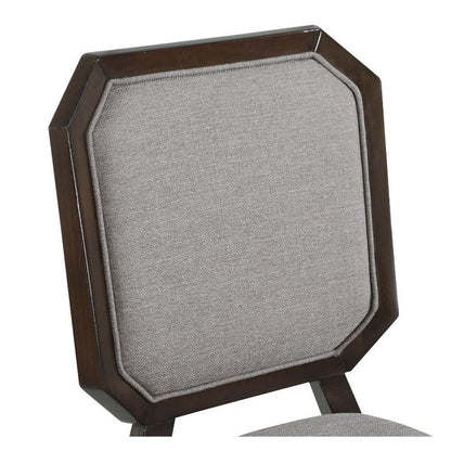 Selma - Side Chair (Set of 2) - Gray Fabric & Tobacco, alternate view 4 with wood construction