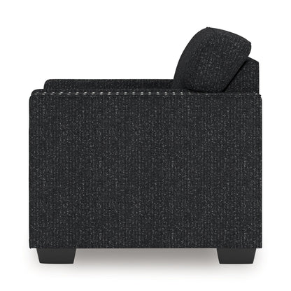 Jasmine Peaks - Chair - Coal, alternate view 6 with polyester fabric