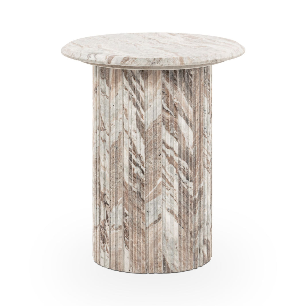 Nordens - Marble Round Table, alternate view 2 with stone