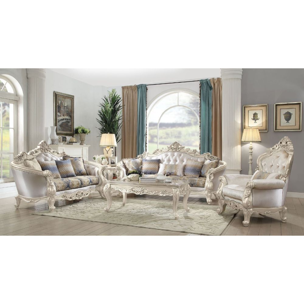 Gorsedd - Chair With Pillow - Fabric & Golden Ivory, product view with polyester fabric