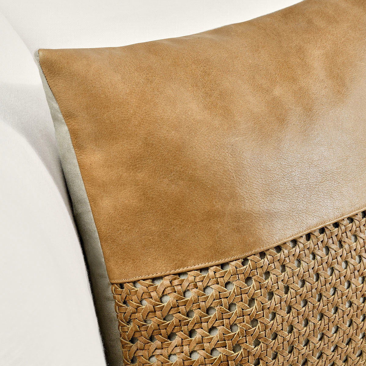 Toscano - Leather Pillow, alternate view 10 with genuine leather