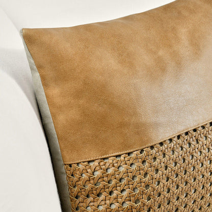 Toscano - Leather Pillow, alternate view 10 with genuine leather