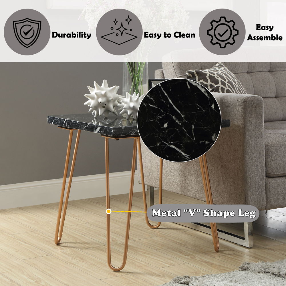Telestis - End Table, alternate view 5 with marble