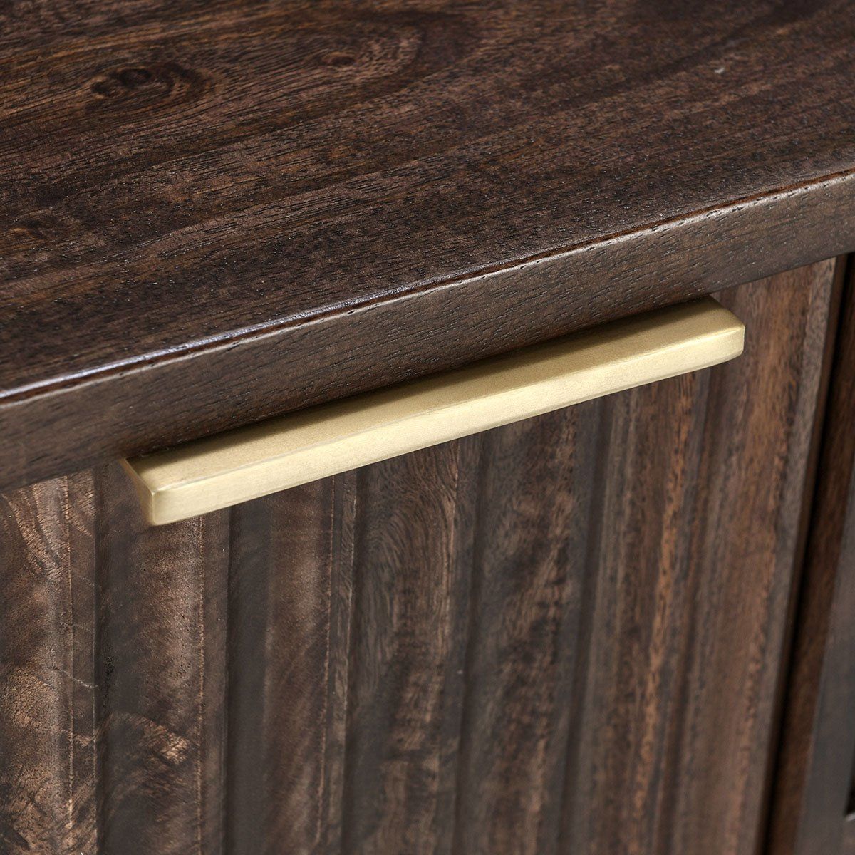 Redford - 2 Door 3 Drawer Buffet - Bark Brown, alternate view 5 with wood construction