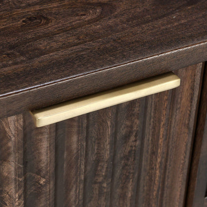 Redford - 2 Door 3 Drawer Buffet - Bark Brown, alternate view 5 with wood construction